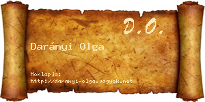 Darányi Olga névjegykártya